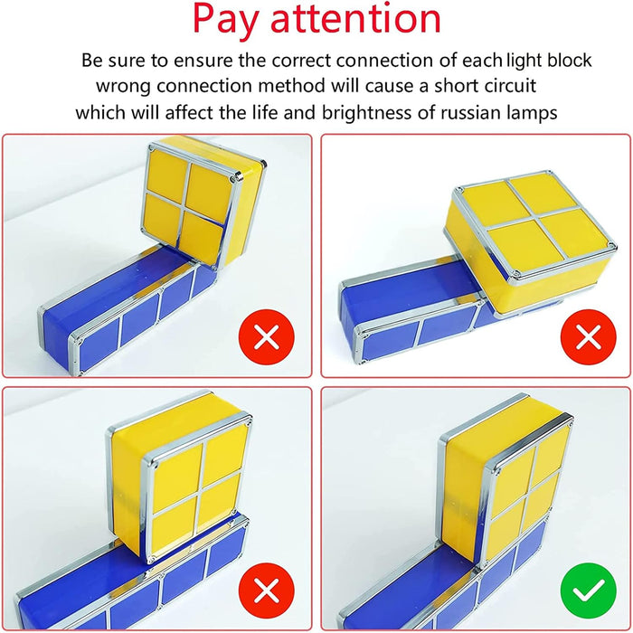 Stackable LED 7 Colors 3D Puzzles Night Light