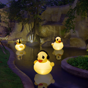 16 inch Glow Duck Pool Light Inflatable Solar Powered