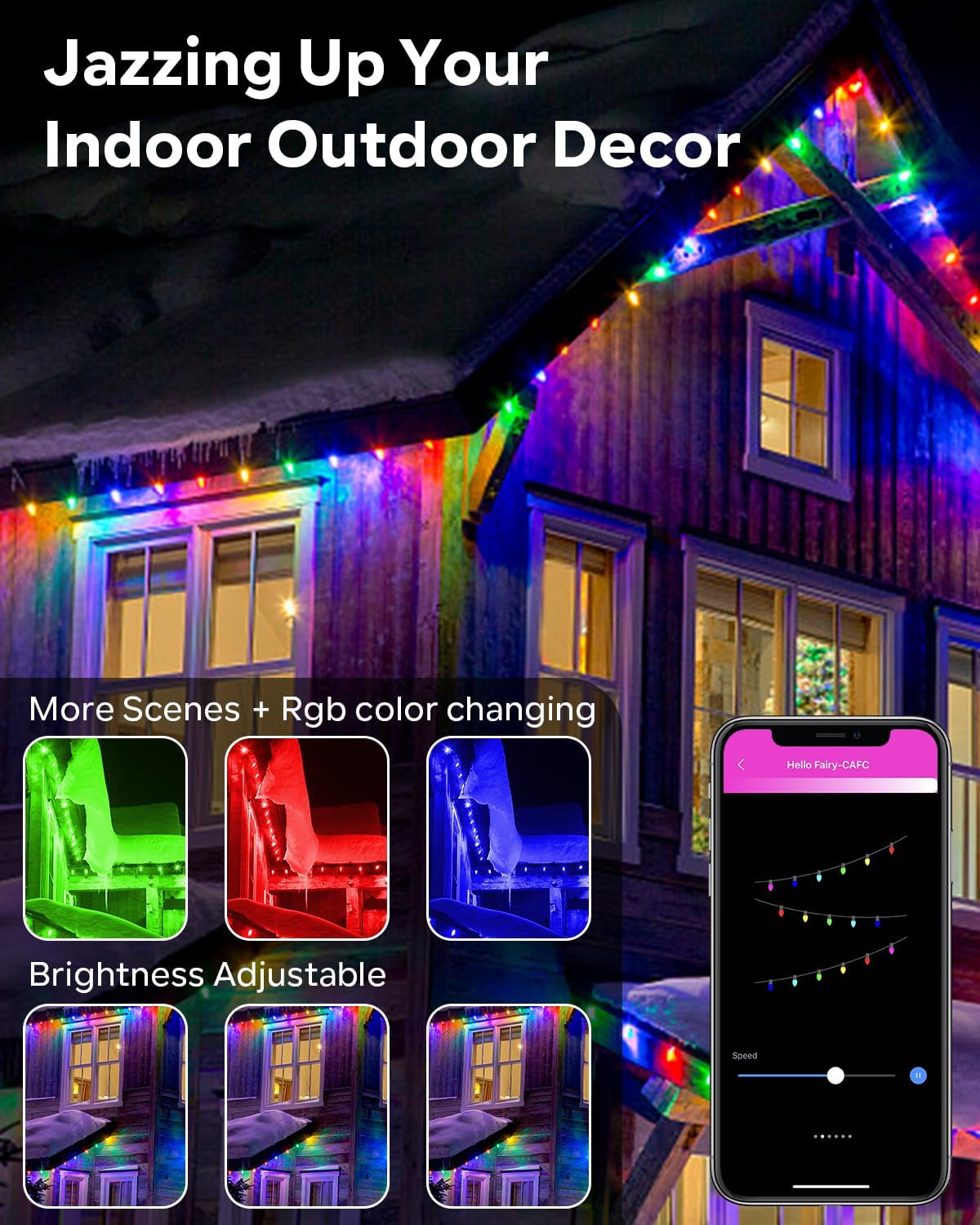 Dynamic C9 Ceramic Holiday Lights Outdoor