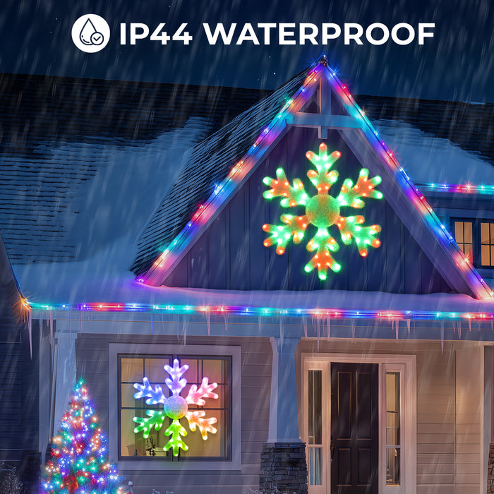 32" Christmas Big Snowflake Pre-lit Smart Lights DIY Color Changing