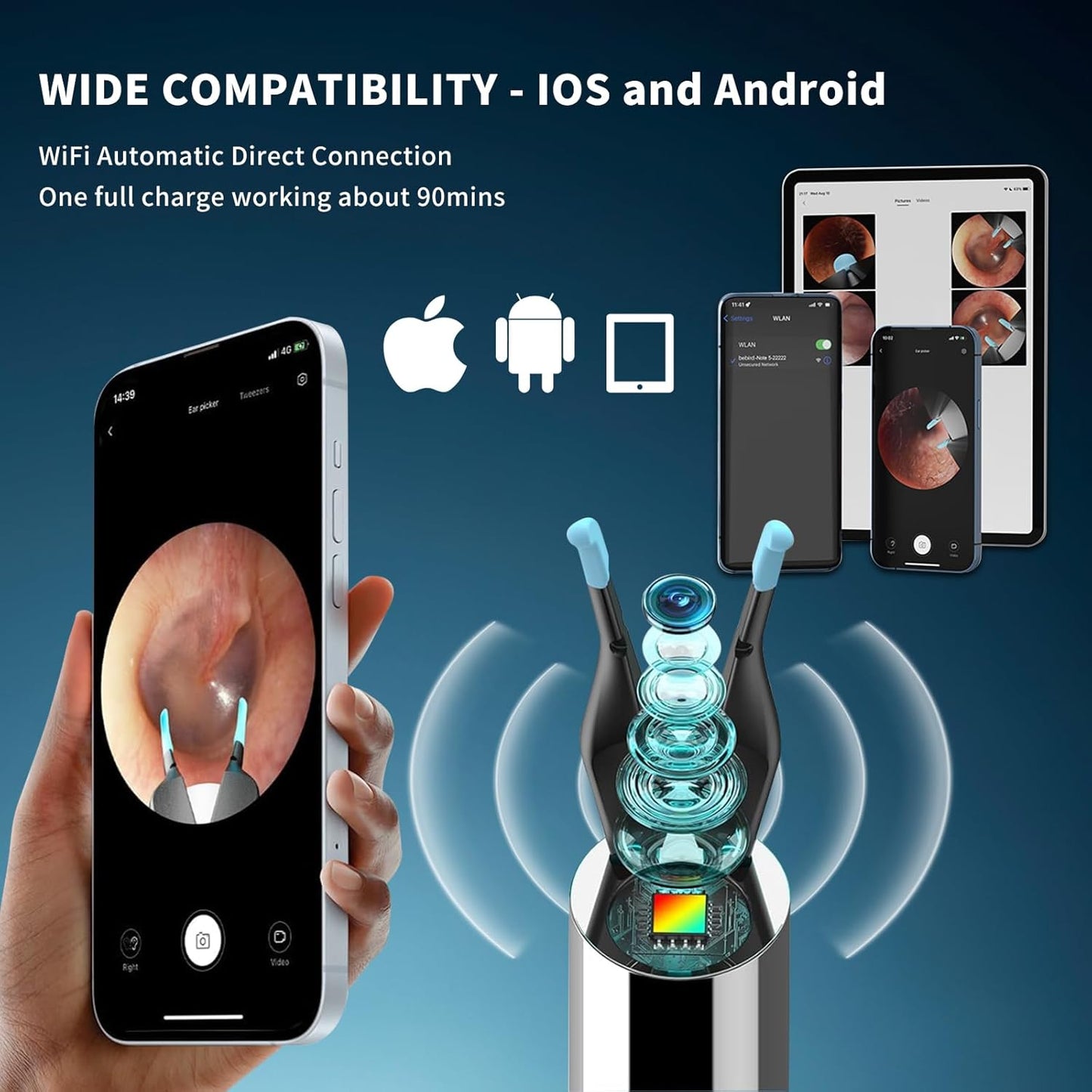 BEBIRD NOTE5 Ear Wax Removal Tool Camera Endoscope