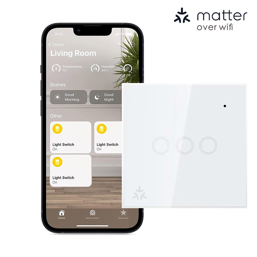 Matter over WiFi Smart Light Switch Neutral Wire Required (EU/UK Version)