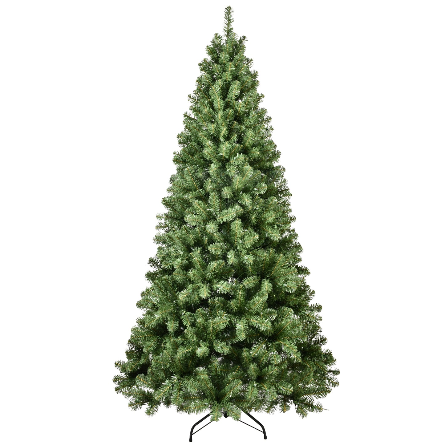 Round Head Automatic Steel Wire and Polyvinyl Chloride Pine Needle Pre-lit Christmas Tree with Tungsten Filament Light