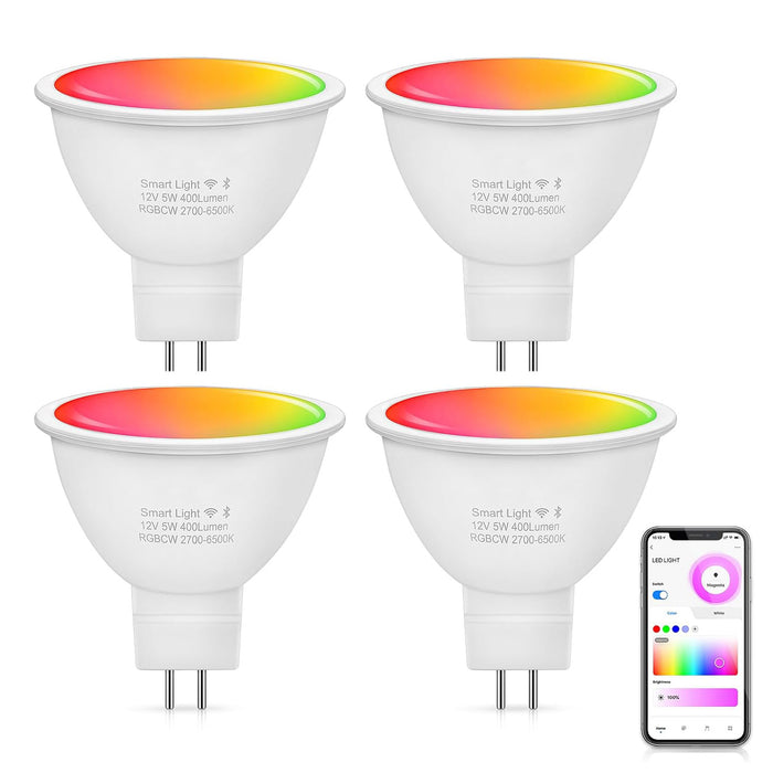 MR16 Smart Bulb RGBCW Color Changing GU5.3 DC12V/5W