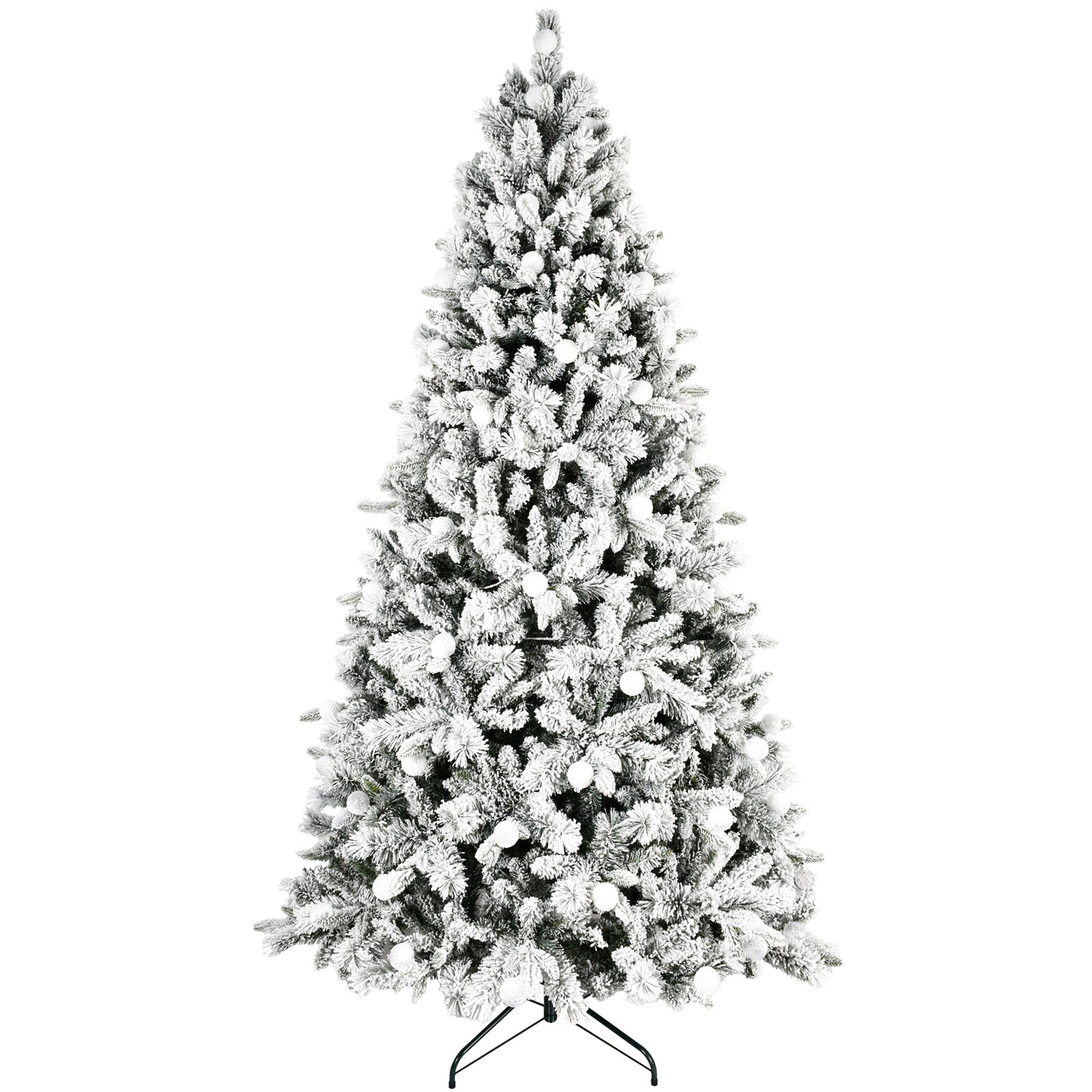 7.5FT/8FT Prelit Flocked Christmas Tree