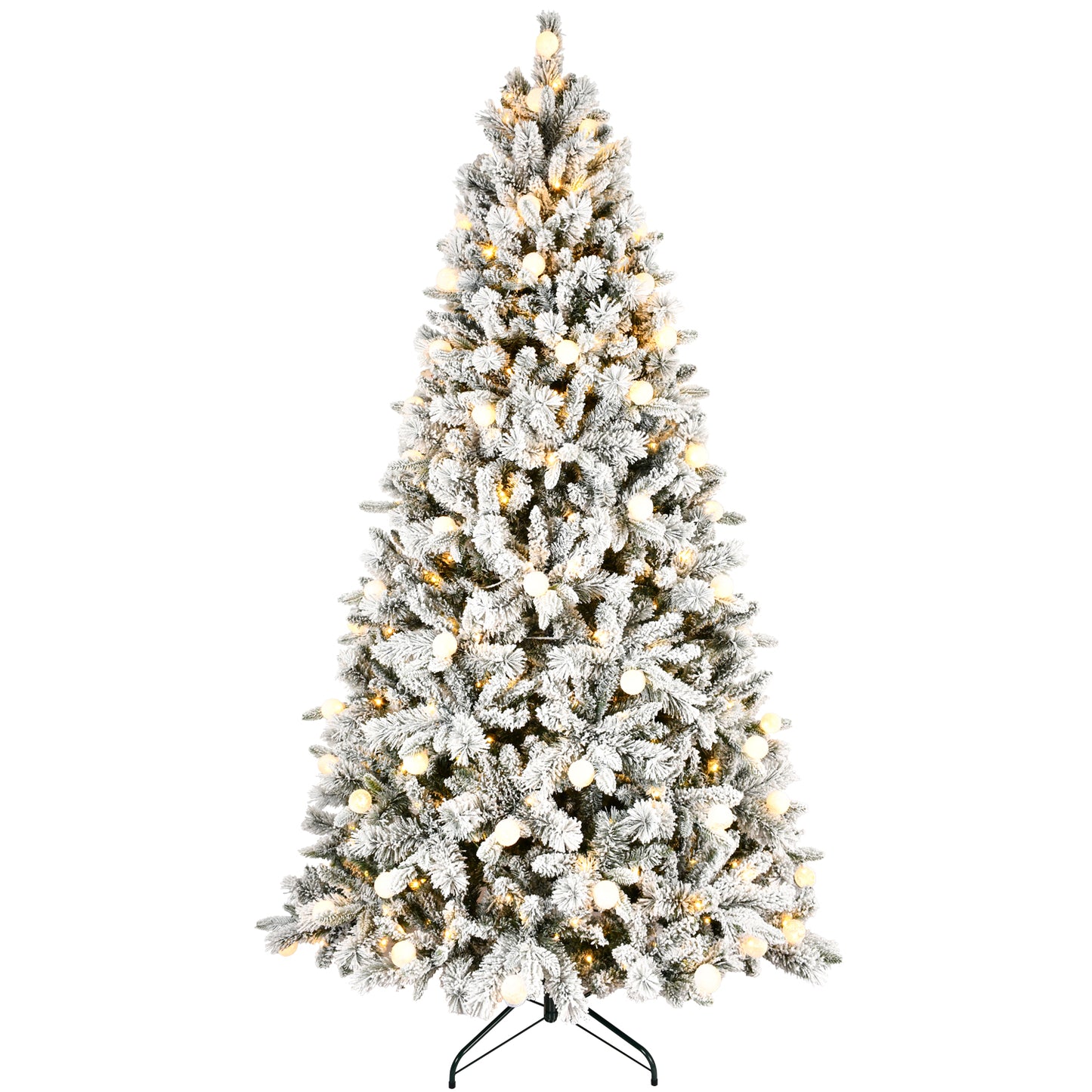 7.5FT/8FT Prelit Flocked Christmas Tree