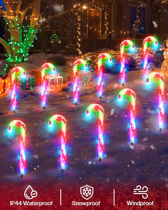 Smart Candy Canes Pathway Lights with App Remote (6pcs/pack)