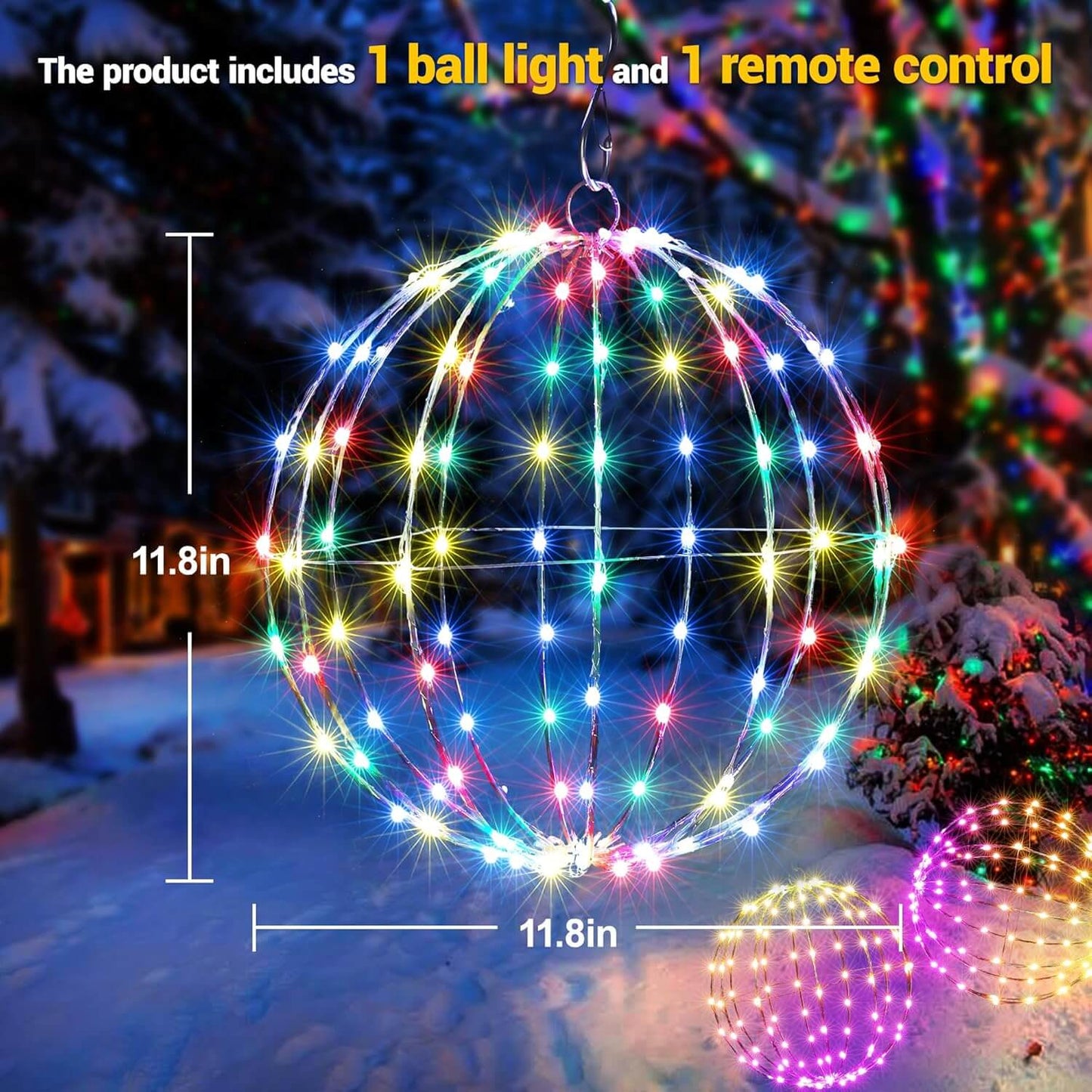 3D Ball Smart Fairy Lights 30cm/11.8inch