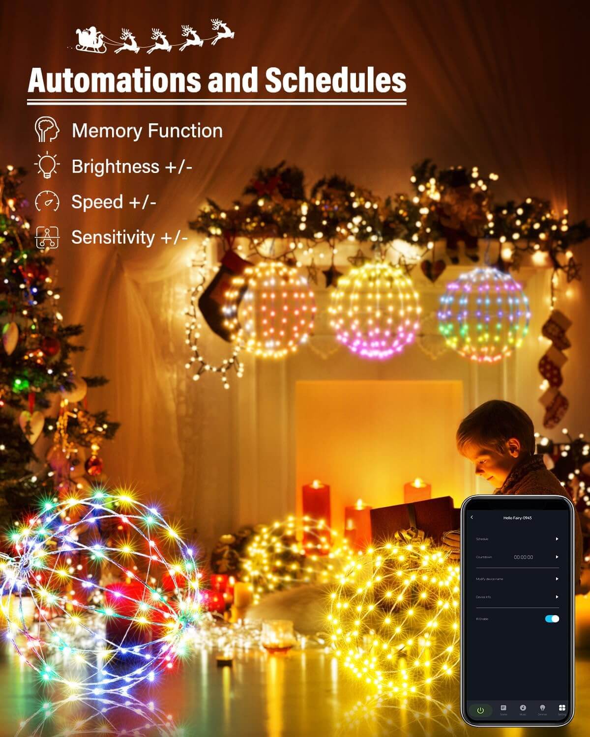 3D Ball Smart Fairy Lights 30cm/11.8inch