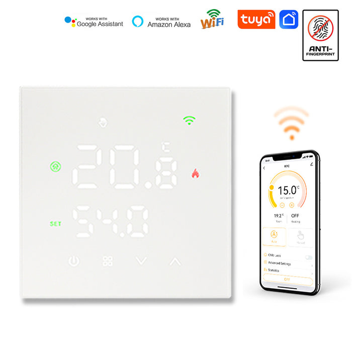 Smart Thermostat Touch Screen WiFi Enabled Programmable Temperature Control For Electric/Water Heating/Gas Boiler