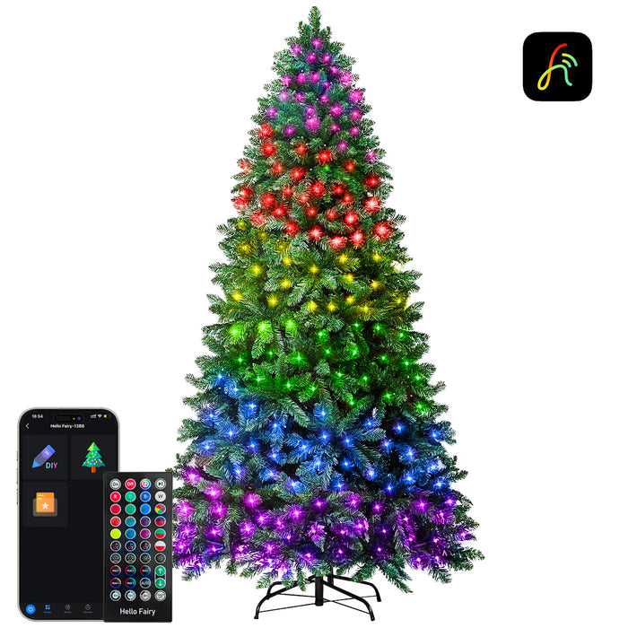 6ft Pre-lit Artificial Christmas Tree with Smart Programmable LED Fairy Lights