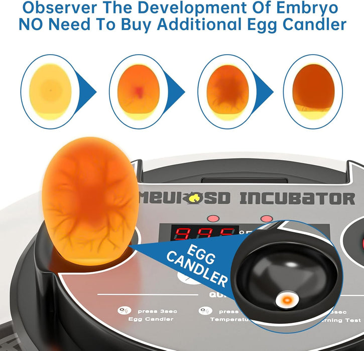 Smart Chicken Incubators for Hatching Eggs with Automatic Turner