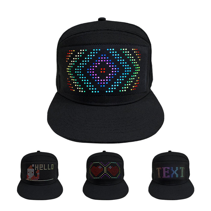 LED Hat Programmable Animated Light Baseball Cap