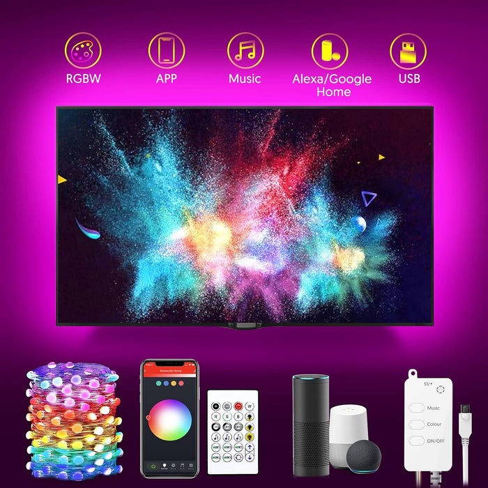 Smart Fairy String Lights for 40-55in TV Backlight 9.8FT/3Meter