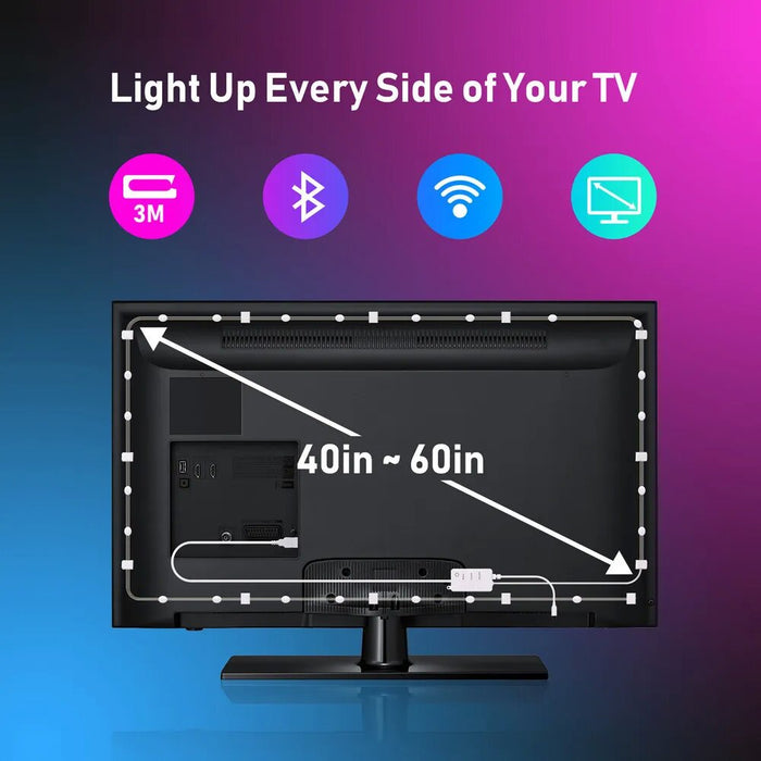 Smart Fairy String Lights for 40-55in TV Backlight 9.8FT/3Meter