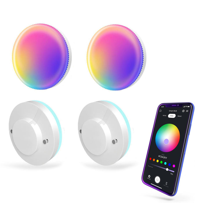Smart WiFi GX53 Color Changing Light Bulbs Dimmable 700LM 7W - 4Pack