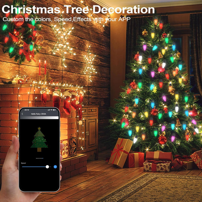 Dynamic C9 Christmas Strawberry Smart String Lights