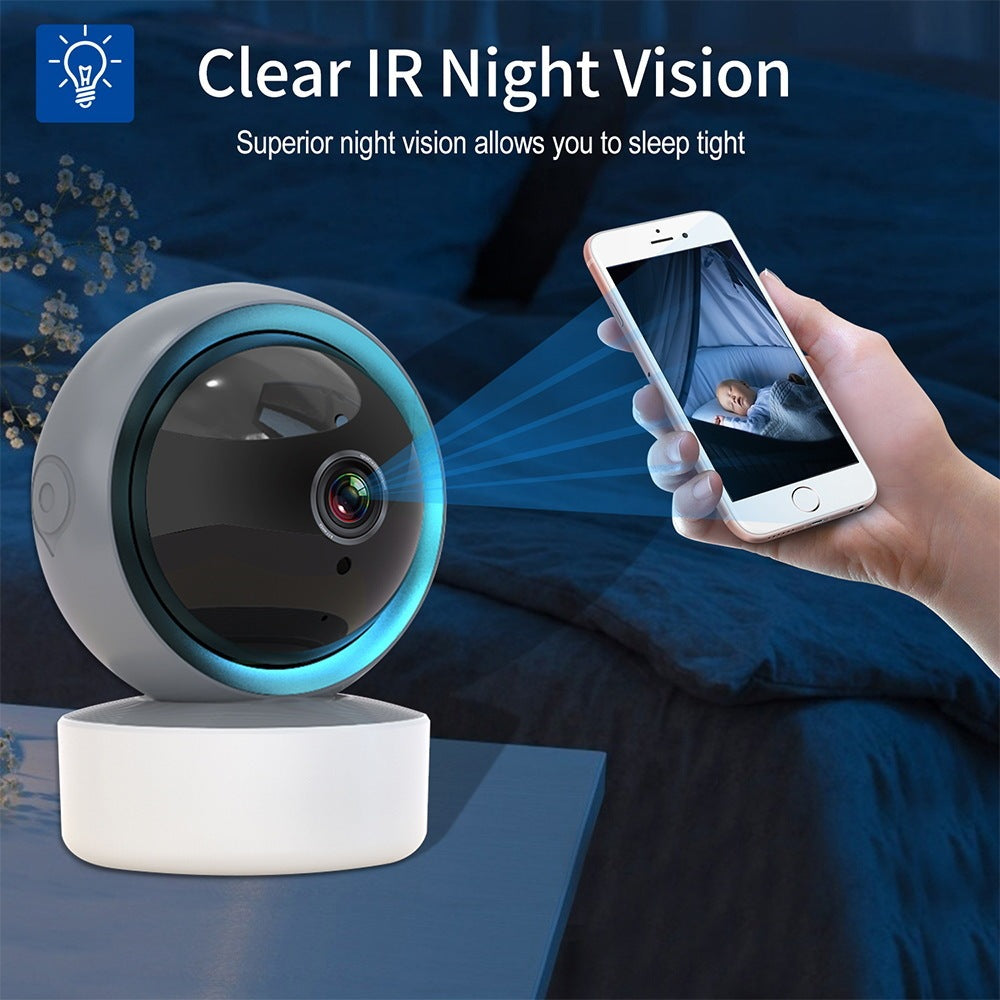 Security Camera 1080P with Night Vision Pan/Tilt Motion Detection 2-Way Audio