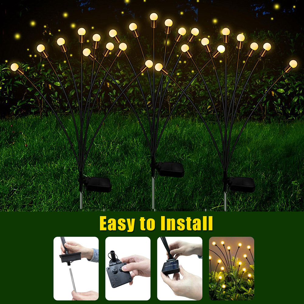 8 LED Solar Garden Lights Warm White 4-Pack