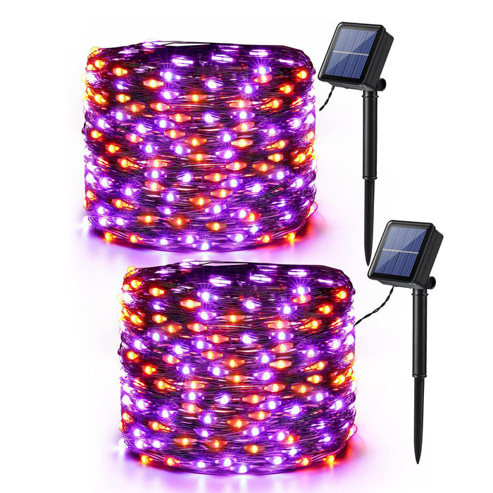 LED Solar Halloween Fairy Lights Outside Spooky Decorations