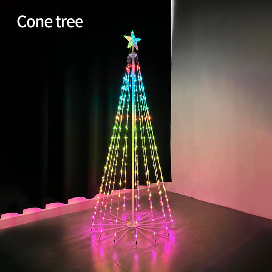 Cone Tree Christmas Lights 5.9Ft/1.8M