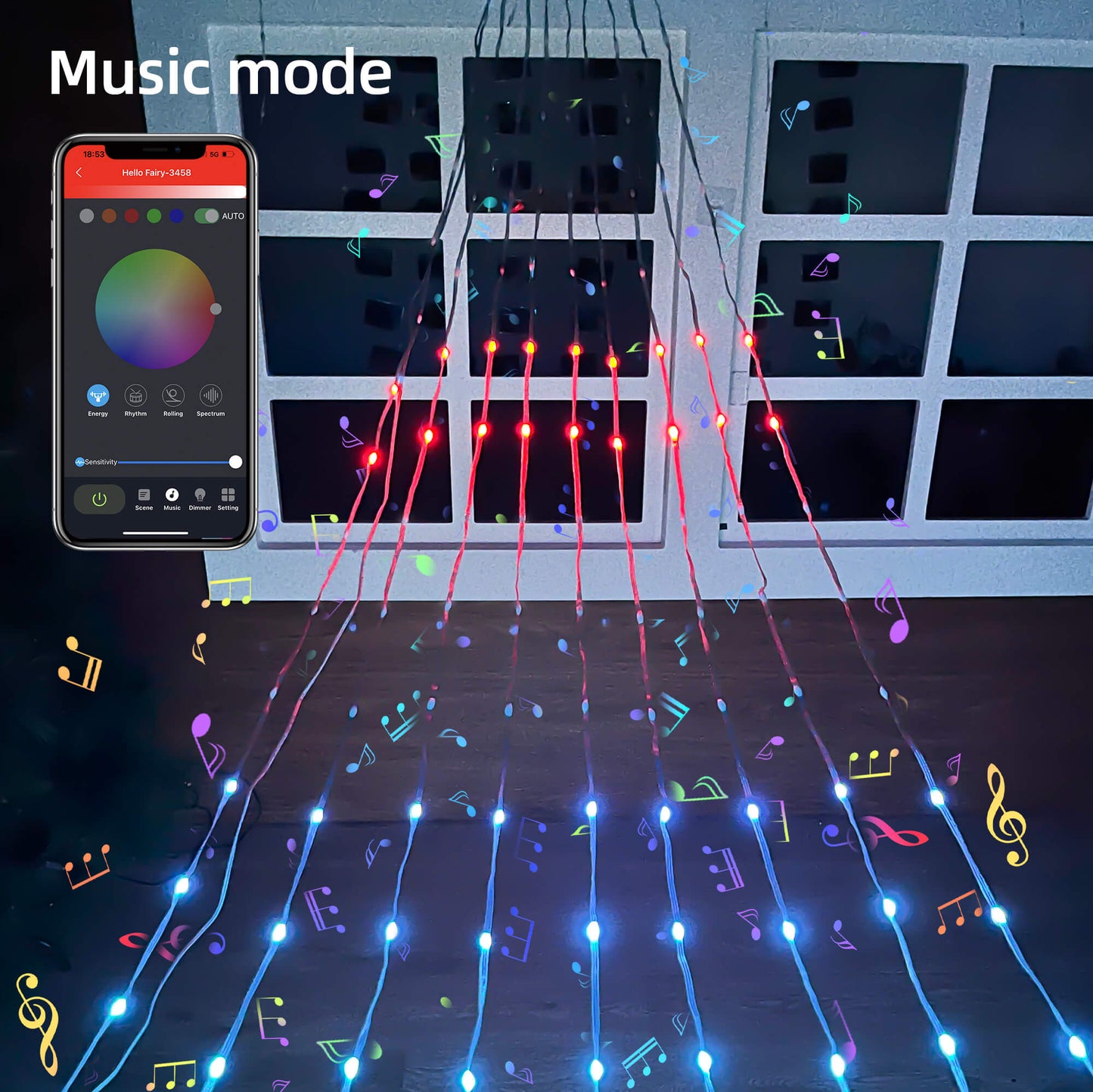 Holiday Decorations Star String Lights RGBW LED DIY Effects