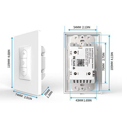 Smart Dimmer Switch with Remote Neutral Required (US Version)