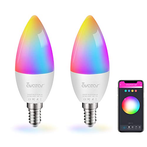 Avatar Controls E12 Smart Bulb 4 Pack, Candelabra Smart Light
