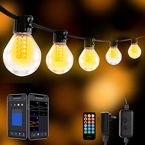 Smart Outdoor String Lights, 50 LED 16.4ft