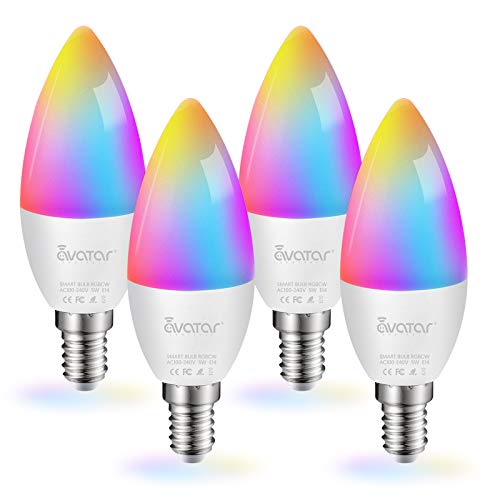 E14 C37 Candelabra Smart WiFi Bulb RGBCW 5W