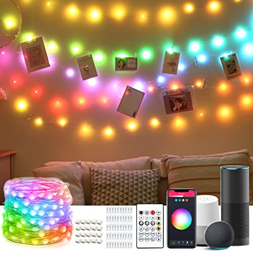 Smart Photo Clip LED Fairy Lights RGBIC Music Sync 33ft 50 Clips –  AvatarControls