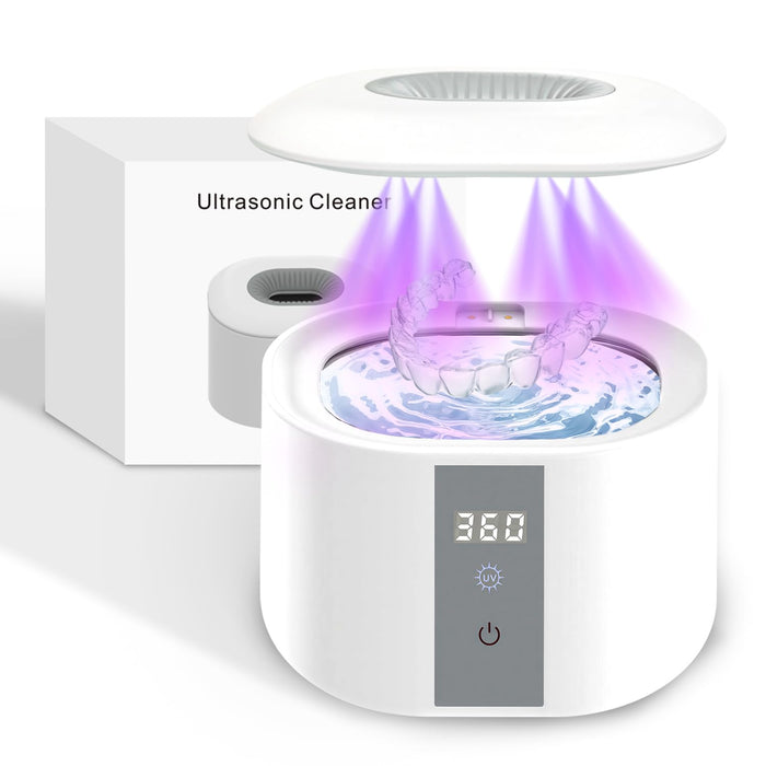 Ultrasonic Retainer Cleaner 45kHz Ultrasonic Deep Cleaning for Retainers 3 Timer Modes Compact 200ML Capacity