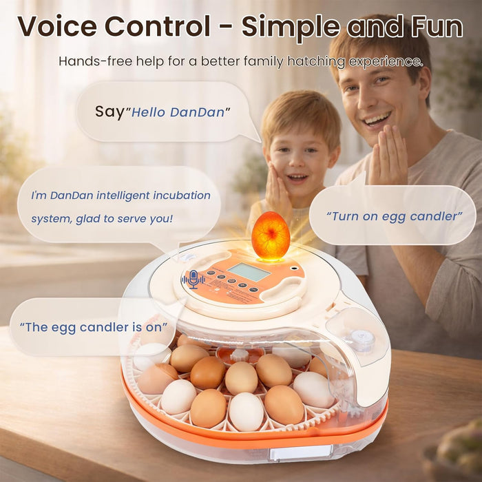 26 Egg Incubator with Smart Voice Control Automatic Egg Turning
