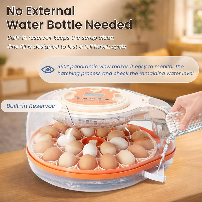 26 Egg Incubator with Smart Voice Control Automatic Egg Turning