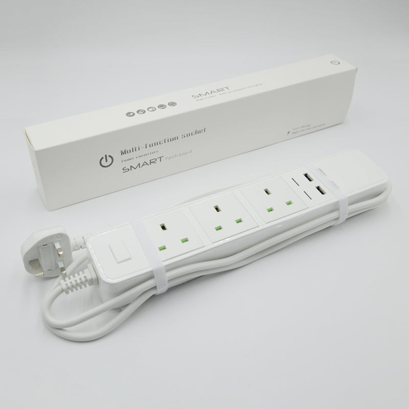 UK Smart WiFi Power Strip 3 AC 4 USB