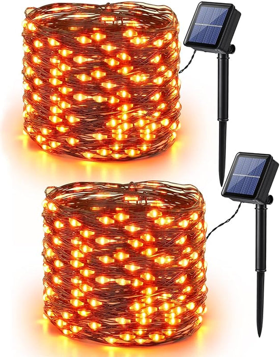 LED Solar Halloween Fairy Lights Outside Spooky Decorations