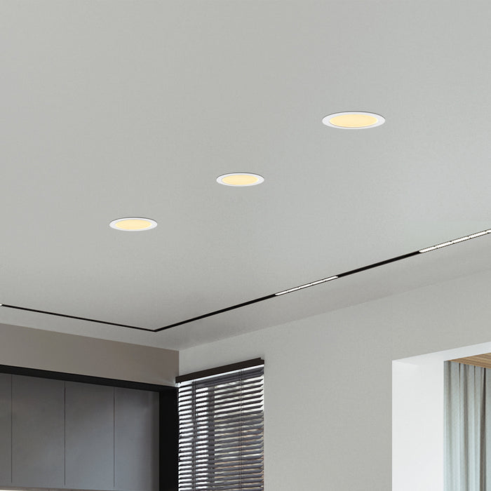 12-Pack 6 Inch LED Recessed Ceiling Lights Ultra-Thin with Junction Box, 5 Color Temperature Options 2700K-5000K, 12W 1080LM Dimmable Canless Downlight, ETL Listed for Home and Commercial Use