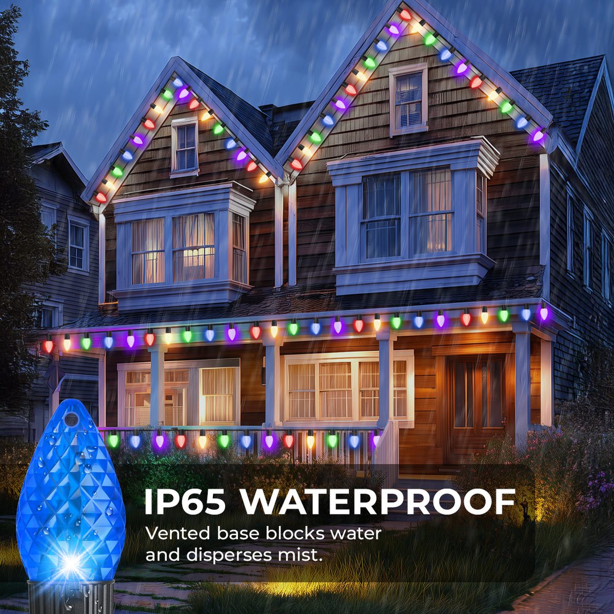 Dynamic C7/C9 Christmas Strawberry Smart String Lights with Programmab ...
