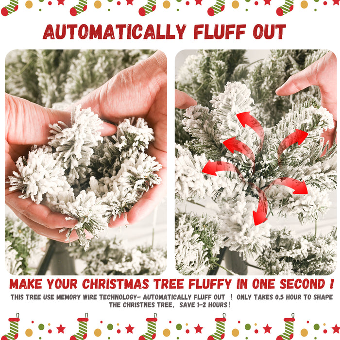 4ft-9ft Snow Flocked Premium Artificial Christmas Tree