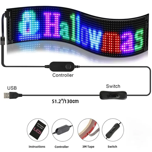 Ultra-thin Flexible LED Screen with App Control
