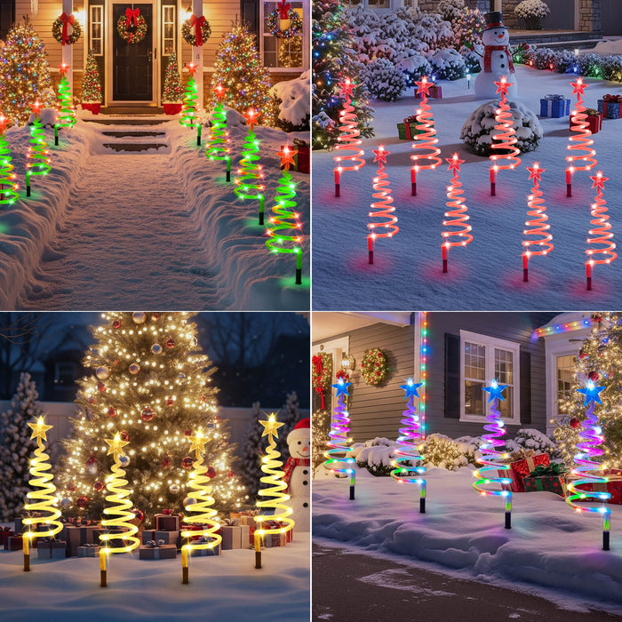 18-in Smart Spiral Christmas Tree Pathway Lights (Set of 8)