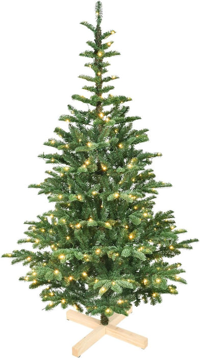 5/6/7/8FT Prelit Artificial Premium Douglas Fir Christmas Tree with Warm White Lights
