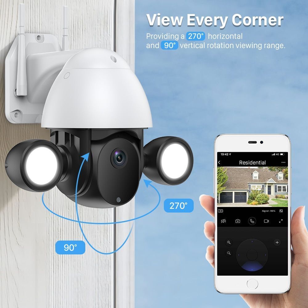 1080P Outdoor Smart Floodlight Camera