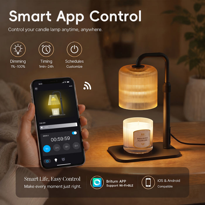 Smart WiFi Candle Warmer Lamp Flameless Wax Melter with Timer App and Voice Control