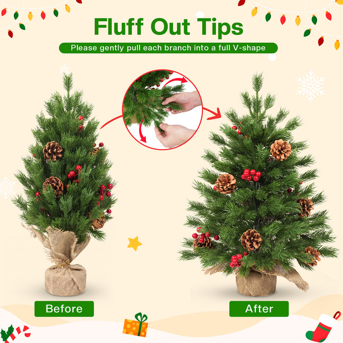 24in Desktop Mini Christmas Tree with Smart Fairy Lights RGB Hello Fairy App-controlled