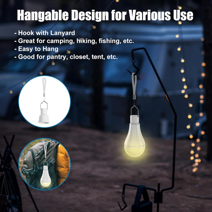 E26/E27 Rechargeable Light Bulb with Remote and Timer
