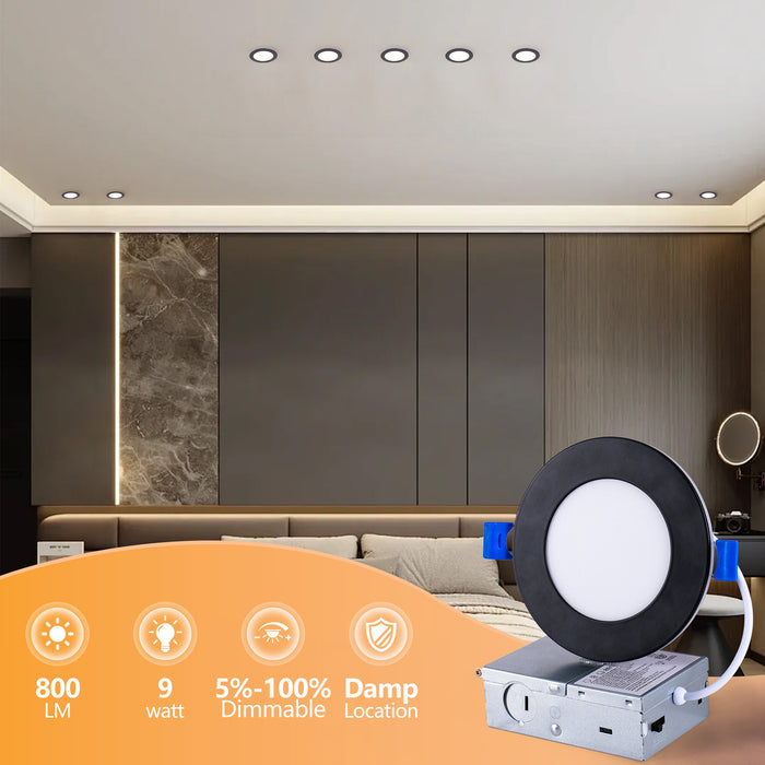 4.7 Inch LED Recessed Light Ultra-Thin Canless Wafer Light 6-Pack