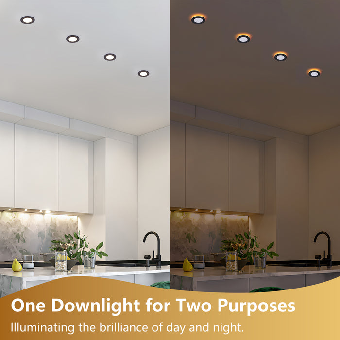 4.7 Inch LED Recessed Light Ultra-Thin Canless Wafer Light 6-Pack