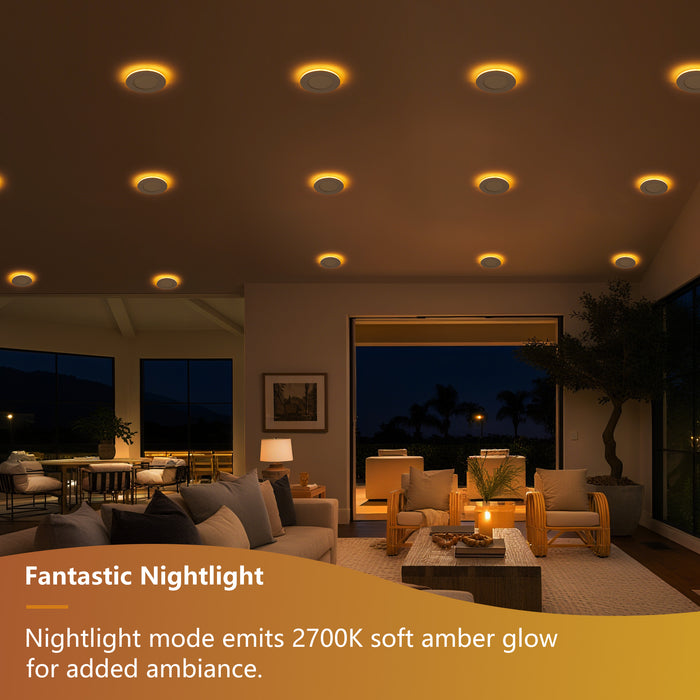 4.7 Inch LED Recessed Light Ultra-Thin Canless Wafer Light 6-Pack