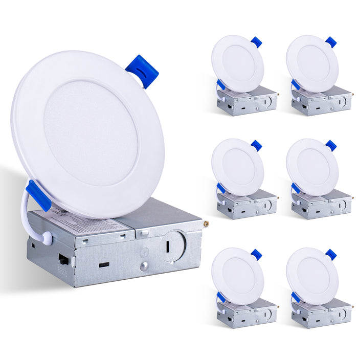 4.7 Inch LED Recessed Light Ultra-Thin Canless Wafer Light 6-Pack